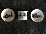 Vintage Royal Worcester London Landmarks 3 piece bone china set Made in England