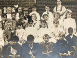 Vintage / Antique American Elementary School Class Photograph Teacher with 41 Students