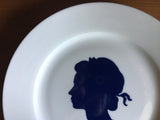 Queen Elizabeth II Diamond Jubilee Commemorative Plate - profile silhouette