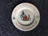 Wedgwood Peter Rabbit Child’s Plate Commemorating the 1982 Birth of Prince William to Princess Diana and Prince Charles