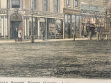 Antique Print The Bee Hive Beehive Corner Adelaide South Australia “Rundle Street, North Corner”
