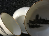 Vintage Royal Worcester London Landmarks 3 piece bone china set Made in England