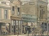Antique Print The Bee Hive Beehive Corner Adelaide South Australia “Rundle Street, North Corner”