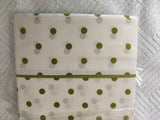 Pottery Barn Green Polka Dot Twin Sheet Set (new in package)