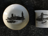 Vintage Royal Worcester London Landmarks 3 piece bone china set Made in England