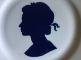 Queen Elizabeth II Diamond Jubilee Commemorative Plate - profile silhouette