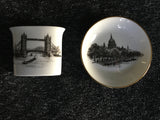 Vintage Royal Worcester London Landmarks 3 piece bone china set Made in England