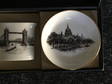 Vintage Royal Worcester London Landmarks 3 piece bone china set Made in England