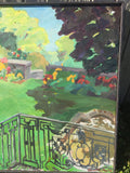 Dumbarton Oaks Garden Painting by Caroline Heald - the Fountain Terrace