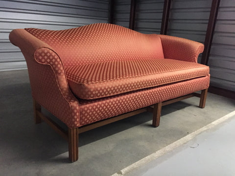 Elegant Formal Vintage Classic Chippendale Camelback Sofa