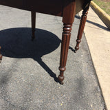 Antique Walnut Round Dining Table with great legs