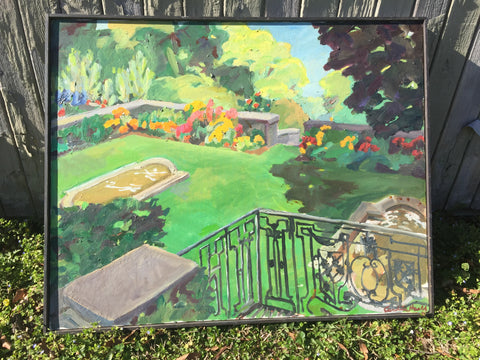 Dumbarton Oaks Garden Painting by Caroline Heald - the Fountain Terrace