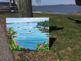 Stonington Maine Harbor Caroline Heald Coastal Nautical Scene Landscape Painting