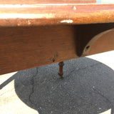 Antique Walnut Round Dining Table with great legs
