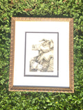 Hamlet original Shakespeare etching by Dale C. Bradley swine hog pig 1984