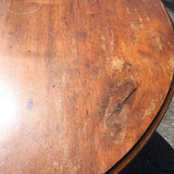 Antique Walnut Round Dining Table with great legs