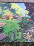 Dumbarton Oaks Garden Painting by Caroline Heald - the Fountain Terrace