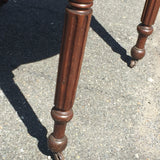 Antique Walnut Round Dining Table with great legs