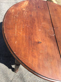 Antique Walnut Round Dining Table with great legs