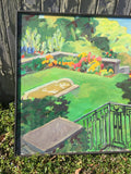 Dumbarton Oaks Garden Painting by Caroline Heald - the Fountain Terrace