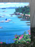 Stonington Maine Harbor Caroline Heald Coastal Nautical Scene Landscape Painting