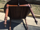 Antique Walnut Round Dining Table with great legs