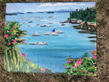 Stonington Maine Harbor Caroline Heald Coastal Nautical Scene Landscape Painting