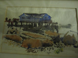 Original Watercolor Painting New England Coastal Scene BARBARA ELLIS Massachusetts