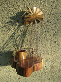 Windmill Water Pump Original Sculpture copper wood signed 1978 Mike Hinz Heinz ?