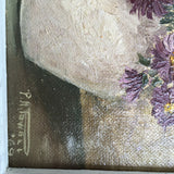 Flower Painting Fall Asters and Goldenrod 1969 signed Powell of Hagerstown Maryland