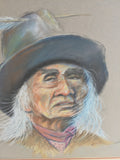 Indian Scout or Cowboy Portrait Original Art by Robert Trau The American West