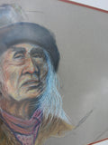 Indian Scout or Cowboy Portrait Original Art by Robert Trau The American West