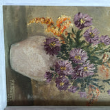 Flower Painting Fall Asters and Goldenrod 1969 signed Powell of Hagerstown Maryland