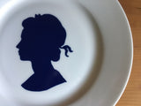 Queen Elizabeth II Diamond Jubilee Commemorative Plate - profile silhouette