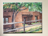 Original Watercolor Painting of the Mesa Verde Museum by Barbara S. Anderson
