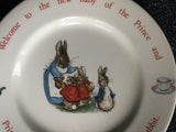 Wedgwood Peter Rabbit Child’s Plate Commemorating the 1982 Birth of Prince William to Princess Diana and Prince Charles