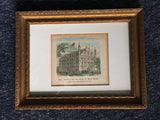 Antique Print CCNY CUNY The College of the City of New York corner of Lexington Avenue & 23rd St 1868 Hand Colored Wood Engraving framed