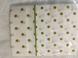 Pottery Barn Green Polka Dot Twin Sheet Set (new in package)