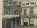 Antique Print The Bee Hive Beehive Corner Adelaide South Australia “Rundle Street, North Corner”