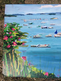 Stonington Maine Harbor Caroline Heald Coastal Nautical Scene Landscape Painting