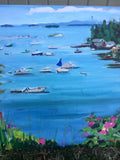 Stonington Maine Harbor Caroline Heald Coastal Nautical Scene Landscape Painting