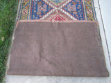 Antique Hand Made Persian Carpet Oriental Rug Beautiful Intricate AS IS worn