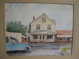 Historic Sibley’s General Store Mathews, VA Original Watercolor GLADYS HAMMOND