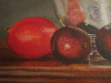 Fruit in Bowl Still Life Original Painting signed Nancy Todd Roberts - American